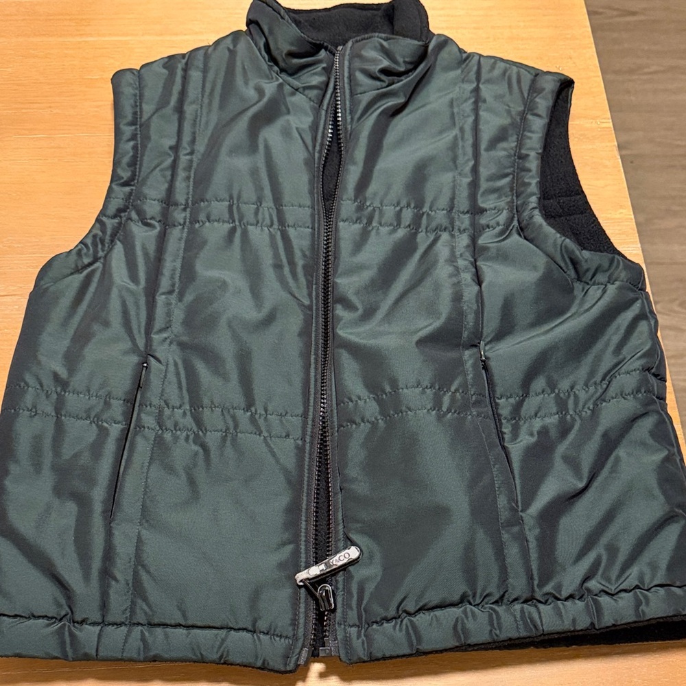 Reversible New York & Company (NY&Co) puffer vest Dark Green Puffer Vest